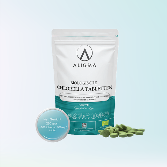 500 stuks Biologische Chlorella Tabletten - (500 mg per tablet)