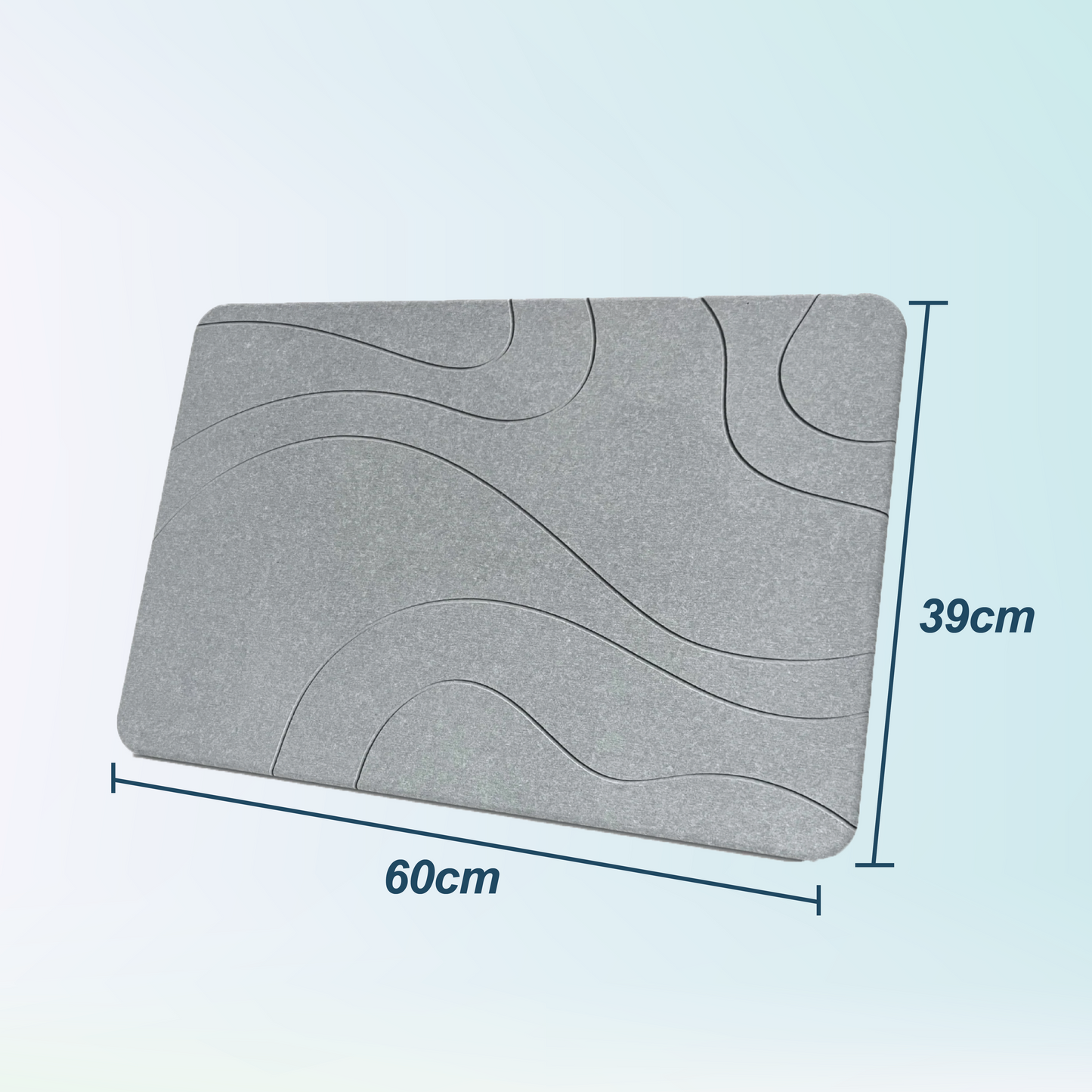 Diatoom Steen Badmat - Natuurlijk Sneldrogend, Hygiënisch, Anti Schimmel en Stijlvol 75x45 cm