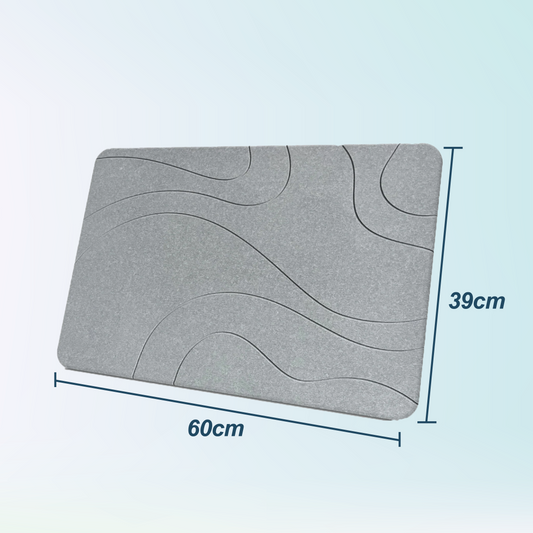 Diatoom Steen Badmat - Natuurlijk Sneldrogend, Hygiënisch, Anti Schimmel en Stijlvol 75x45 cm