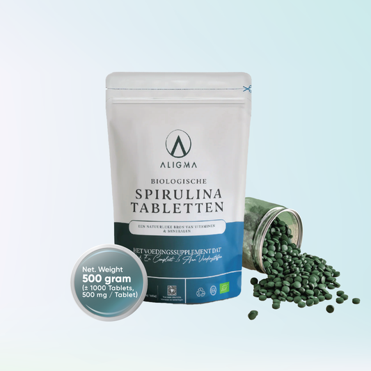 1000 stuks Biologische Spirulina Tabletten - (500 mg per tablet)