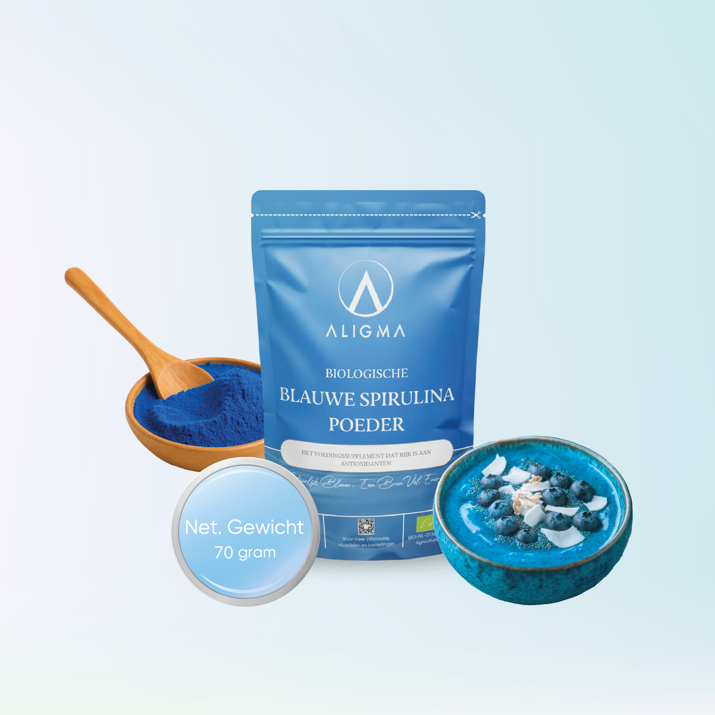 75 gram Biologische Blauwe Spirulina Poeder Superfood