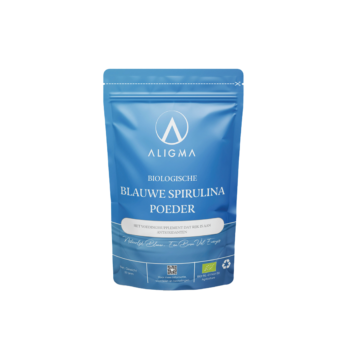 75 gram Biologische Blauwe Spirulina Poeder