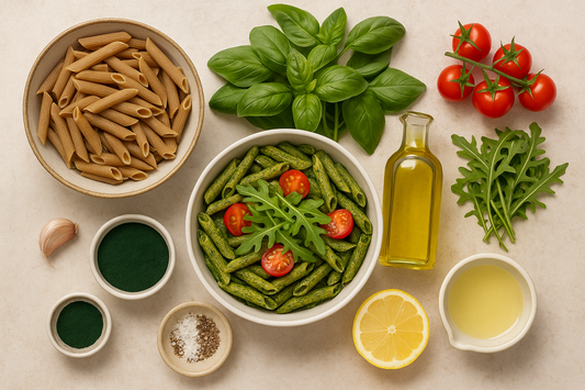 Pasta met Groene Algenpesto