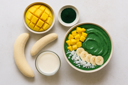 Mango–Spirulina Smoothie Bowl