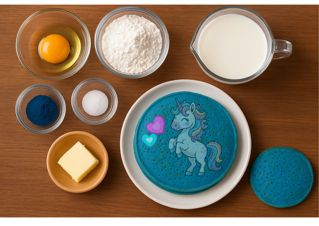 Blauwe “Unicorn” Pannenkoekjes voor Kids