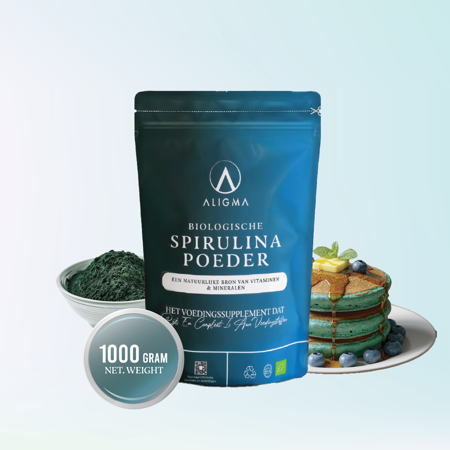 1000 gram Biologische Spirulina Poeder (Food)