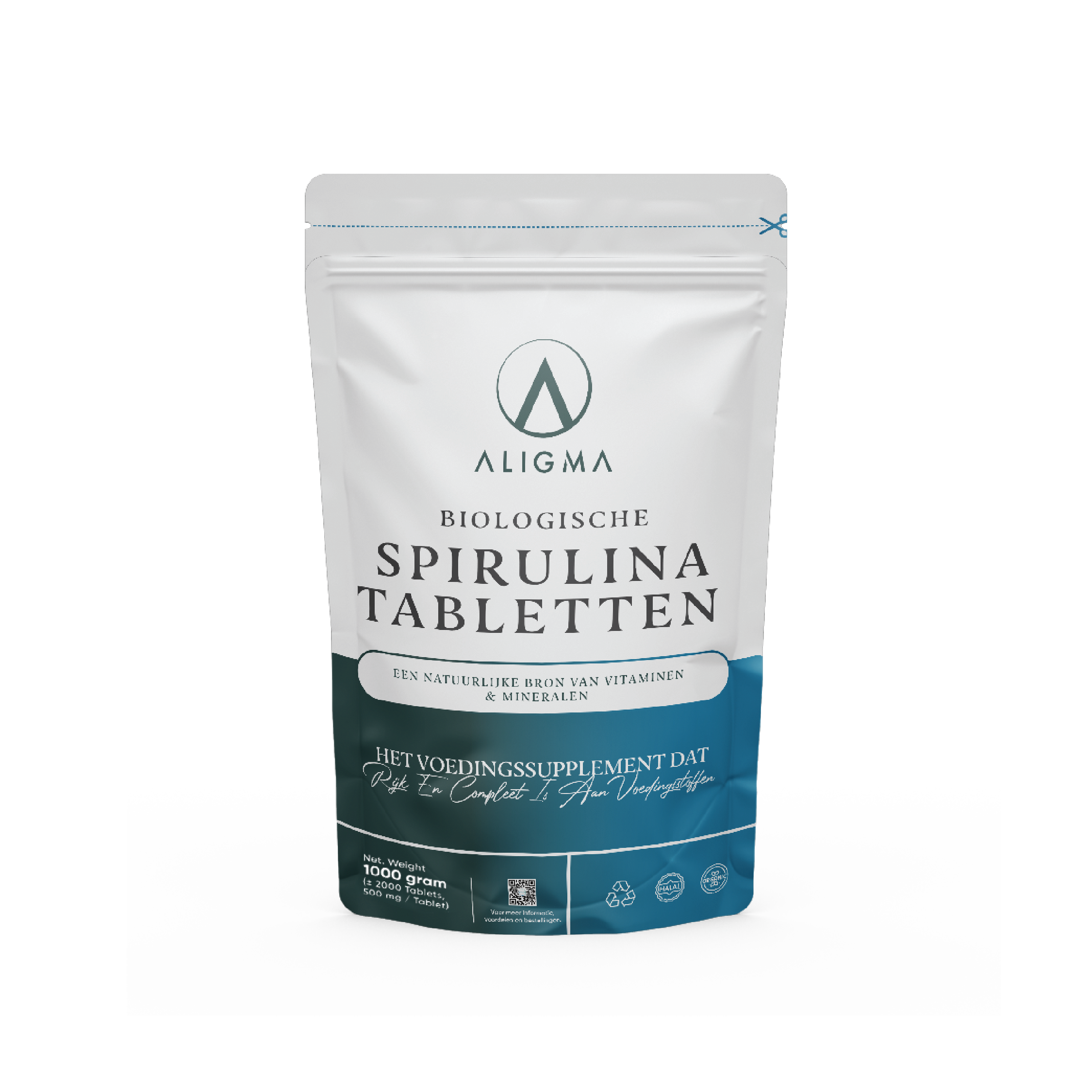 2000 pieces Organic Spirulina Tablets - (500 mg per tablet)