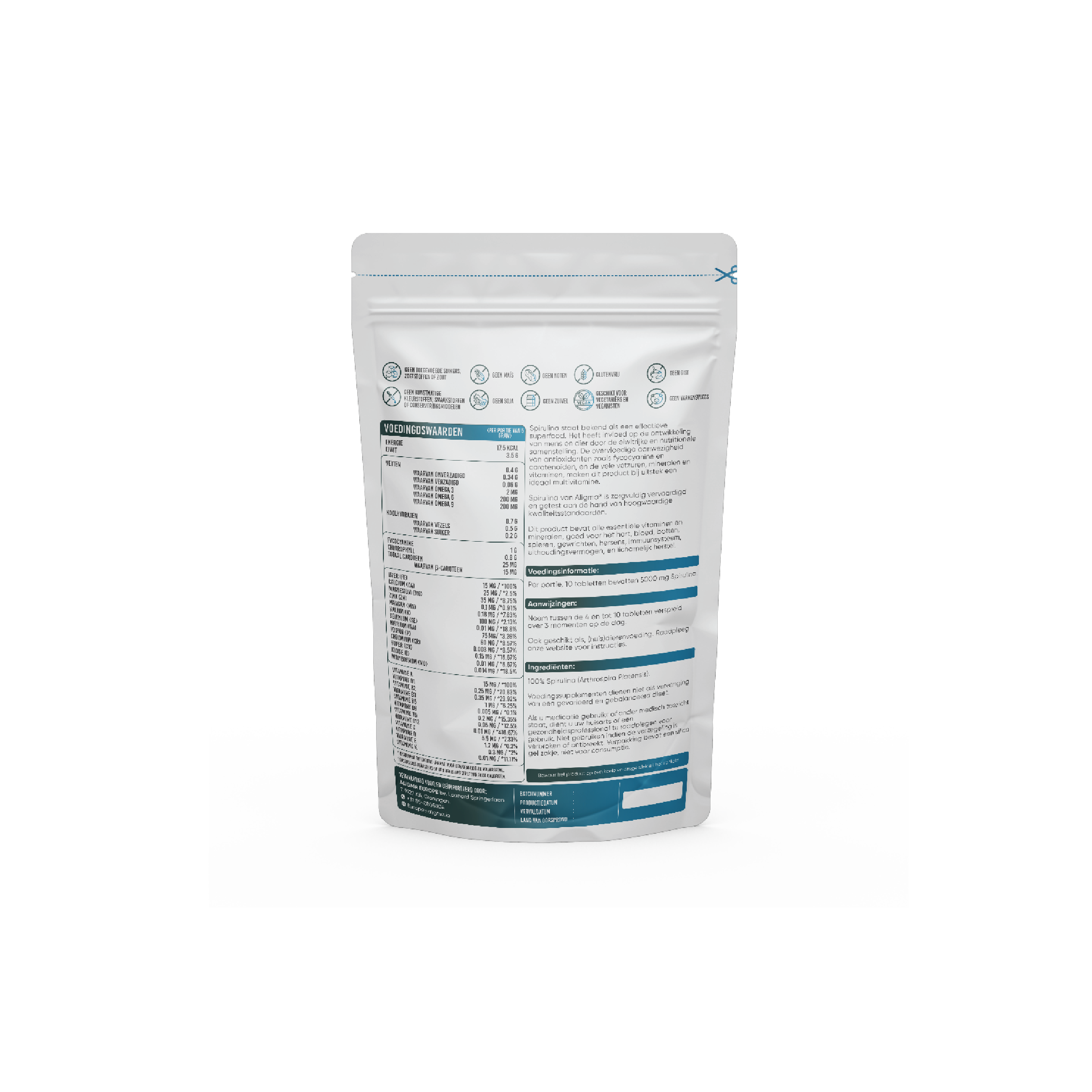 500 pieces Organic Spirulina Tablets - (500 mg per tablet)