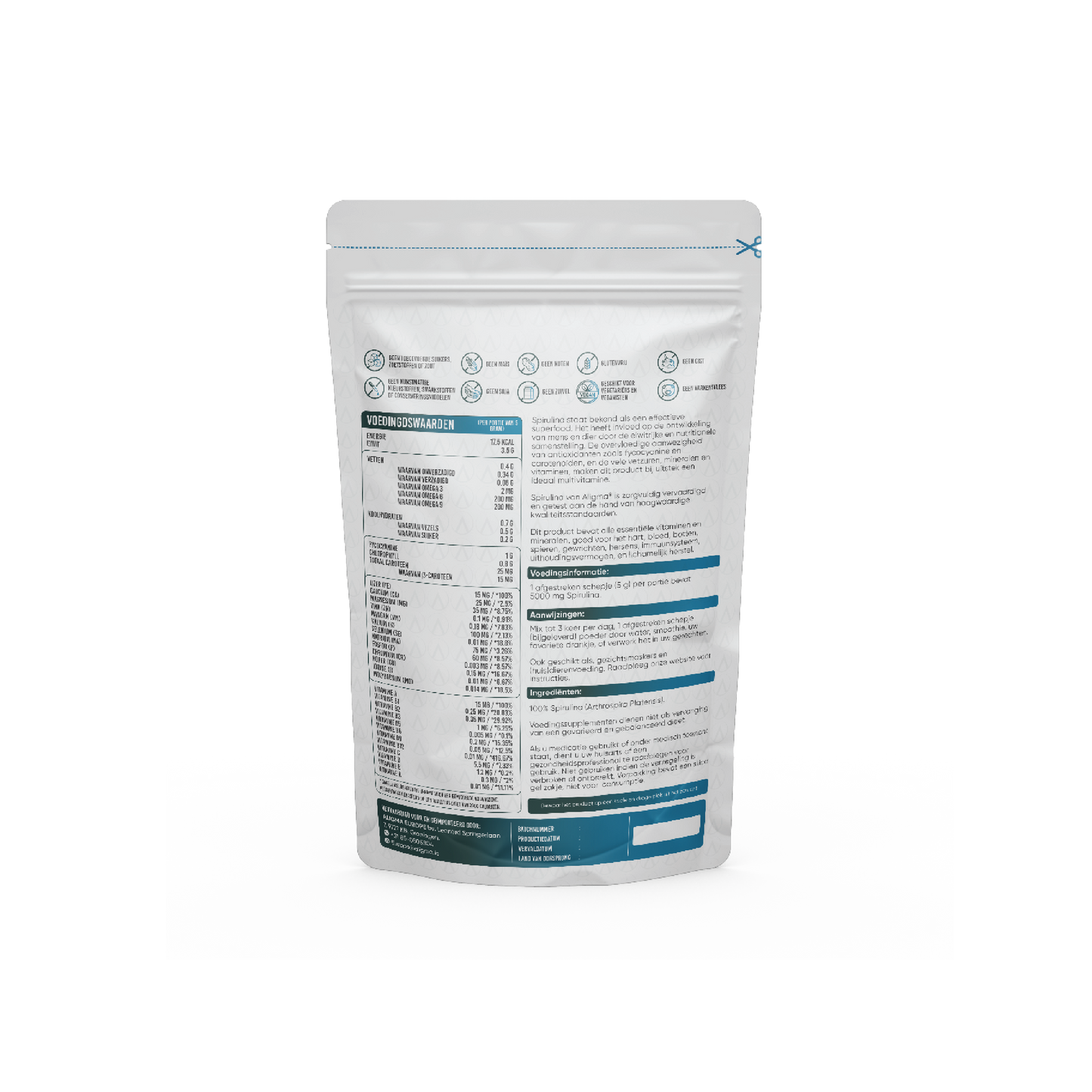 500 gram Biologische Spirulina Poeder (Food)