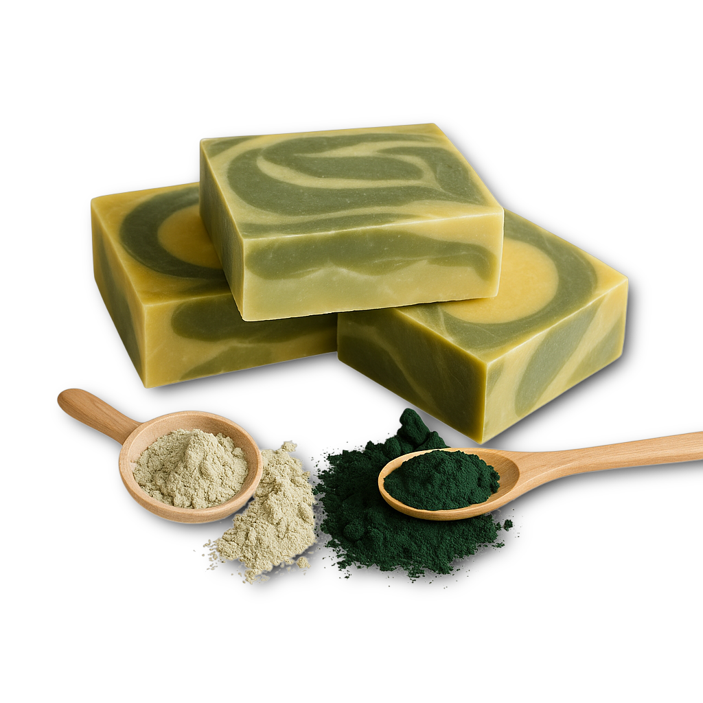 Jojoba-Haarseife mit Bio-Spirulina-Pulver